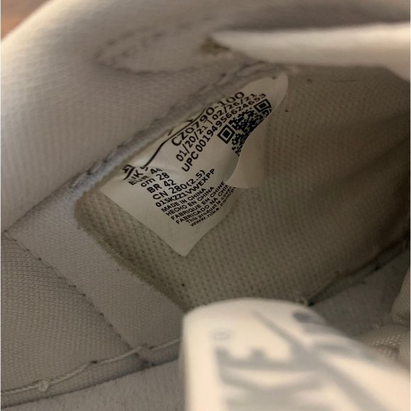 Nike Air Jordan 1 Retro Low OG White Neutral Grey CZ0790-100 Men's Size 10 - Picture 6 of 7